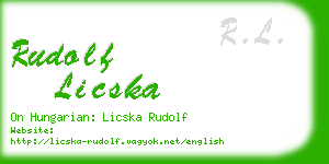 rudolf licska business card
